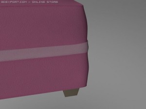 id50026 classic foot couch 3D Model