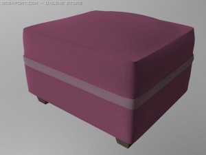 id50026 classic foot couch 3D Model