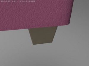 id50026 classic foot couch 3D Model