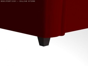 id50027 red sofa sets 3D Модель