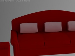id50027 red sofa sets 3D Модель