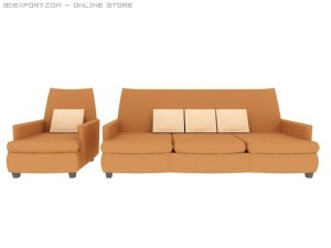 id50028 blown texture sofa 3D Model
