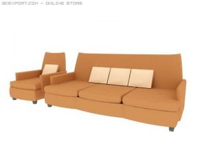 id50028 blown texture sofa 3D Model