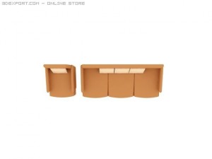 id50028 blown texture sofa 3D Model