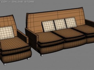 id50028 blown texture sofa 3D Model