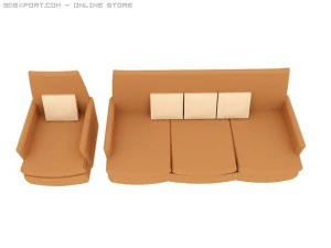 id50028 blown texture sofa 3D Model