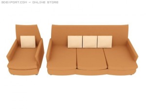 id50028 blown texture sofa 3D Model