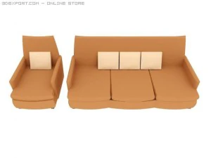 id50028 blown texture sofa 3D Model