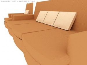 id50028 blown texture sofa 3D Model