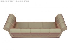 id50029 luxury round arm sofa Modelo 3D