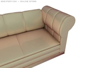 id50029 luxury round arm sofa 3D Model