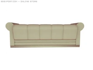 id50029 luxury round arm sofa 3D Model