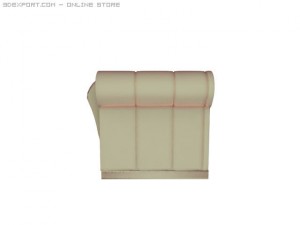 id50029 luxury round arm sofa Modelo 3D