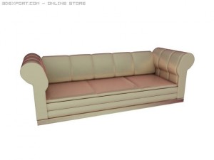 id50029 luxury round arm sofa Modelo 3D