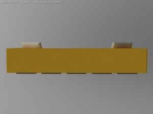 id50030 long yellow sofa Model 3D