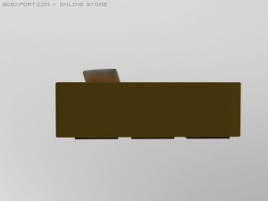 id50030 long yellow sofa Model 3D