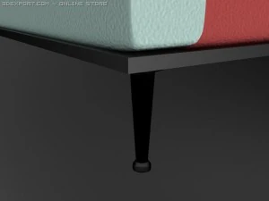 id50032 baby blue sofa 3D Model