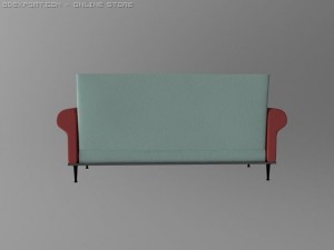 id50032 baby blue sofa Modello 3D