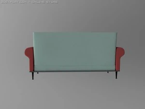 id50032 baby blue sofa 3D Model