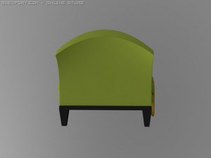 id50033 green sofa bed 3D Модель