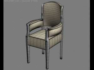 id50034 classic arm chair 3Dモデル