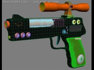 laser pistol Modello 3D