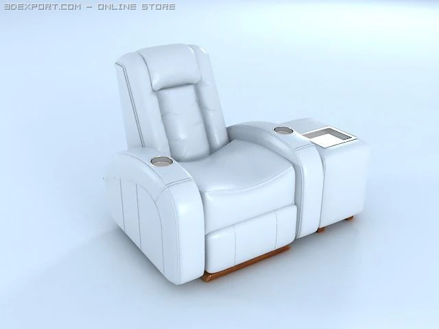 wall recliner armchair 3D Model .c4d .max .obj .3ds .fbx .stl .blend 