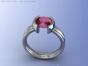 ruby tension set ring 3D Model