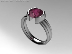 ruby tension set ring 3D Model