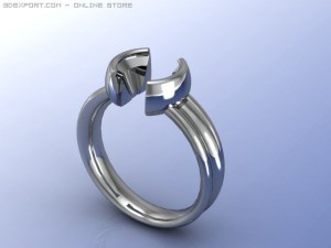 ruby tension set ring 3D Model