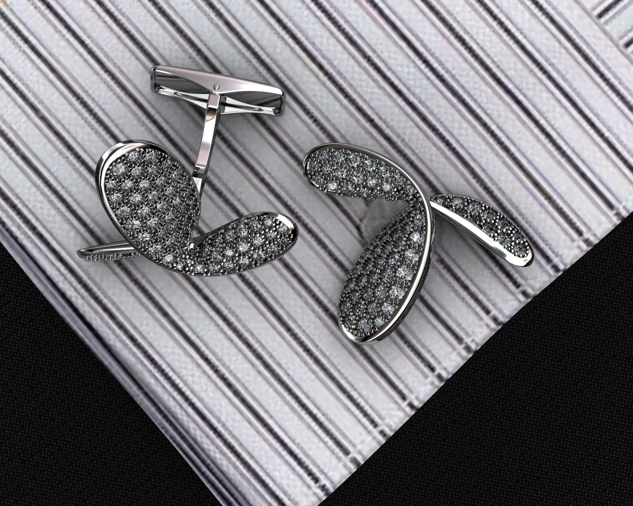 cufflinks petals 3D Print Model .c4d .max .obj .3ds .fbx .stl .blend 