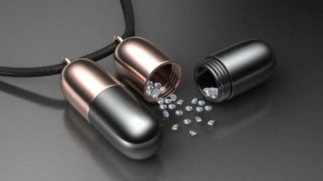 poison pill holder pendant 3D मॉडल .c4d .max .obj .3ds .fbx .stl .blend 