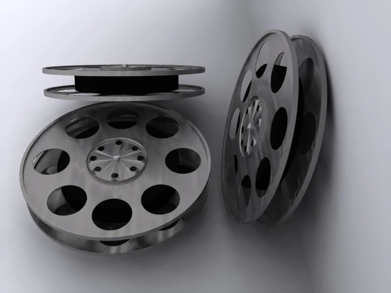 3d film reel model 3D Model .c4d .max .obj .3ds .fbx .stl .blend