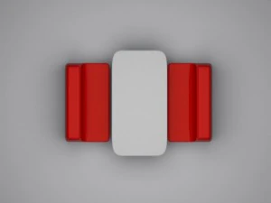 sixties diner seat and table 3D Model