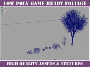 game foliage  low poly environment assets 3D Model
