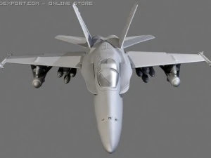 avión f18 Modelo 3D