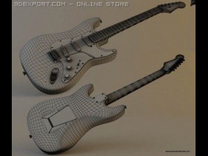 electric guitar 3D Модель