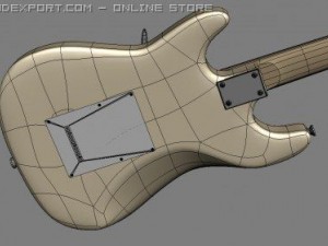 electric guitar 3D Модель