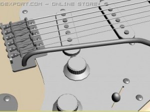 electric guitar 3D Модель