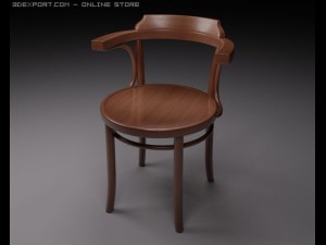 old wooden chair Model 3D