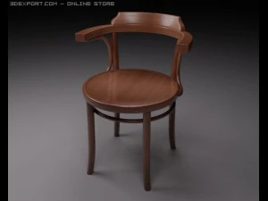 vecchia sedia di legno Modello 3D