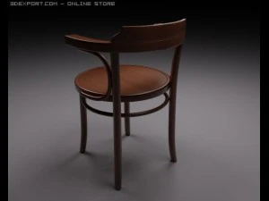 old wooden chair 3D Model