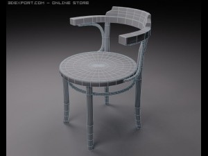 old wooden chair 3D Модель