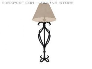 table lamp and candles set of 3 Modelo 3D