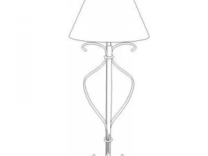 table lamp and candles set of 3 3D Model