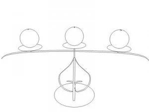 table lamp and candles set of 3 3D Model