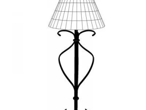 table lamp and candles set of 3 3D Model