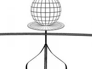 table lamp and candles set of 3 3D Model