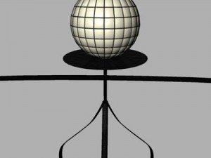table lamp and candles set of 3 Modelo 3D