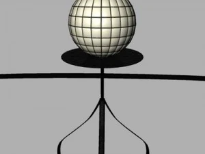 table lamp and candles set of 3 3D Model